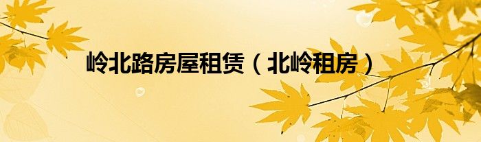 岭北路房屋租赁（北岭租房）