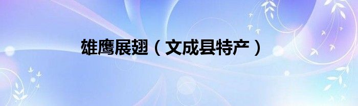 雄鹰展翅（文成县特产）