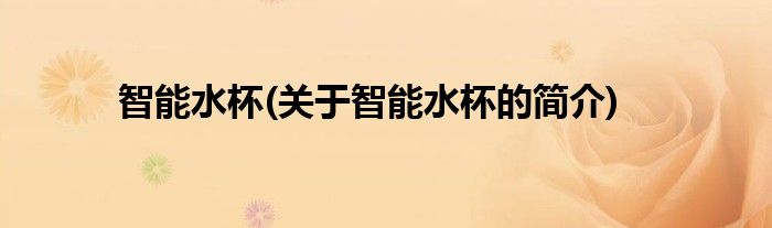 智能水杯(关于智能水杯的简介)