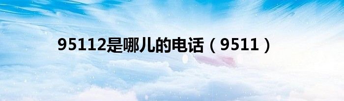 95112是哪儿的电话(9511)